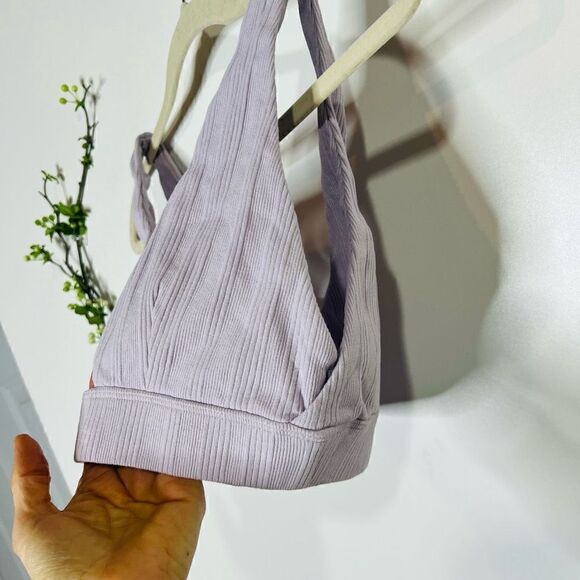 RVCA Sunday Collection Light Purple Ribbed Bra Lounge Sports Jog - Picture 4 of 6